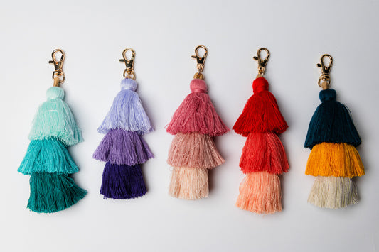 Layered Tassel Bag Charm