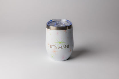 Mahjong Wine Tumbler – 12 oz Insulated Stemless Cup
