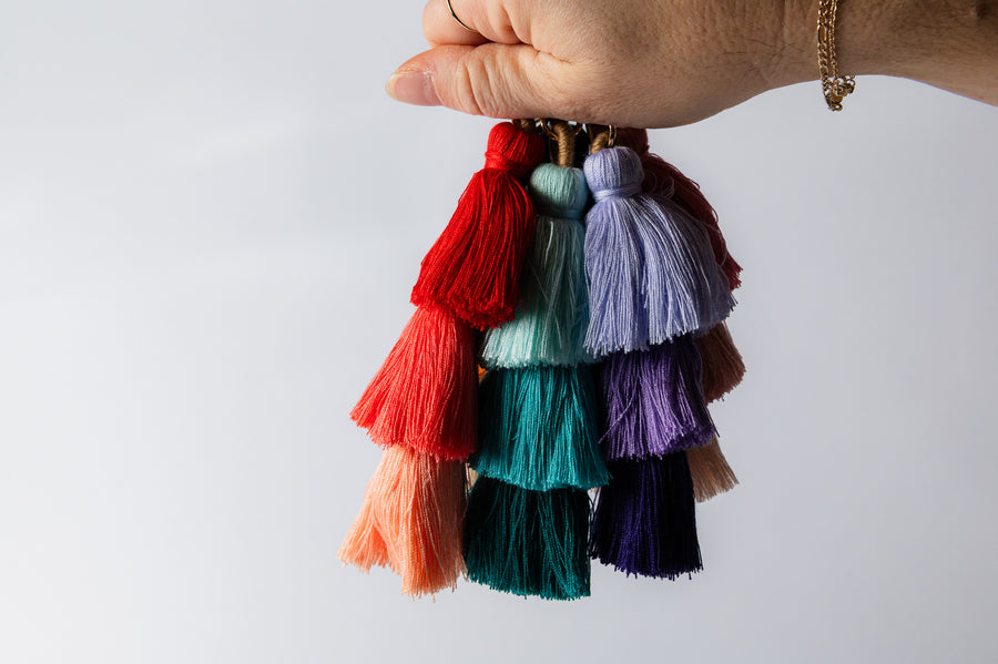 Layered Tassel Bag Charm