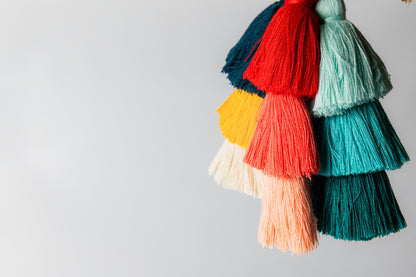 Layered Tassel Bag Charm